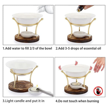 Romantic Glow Ceramic Wax Melt Warmer Candle Diffuser