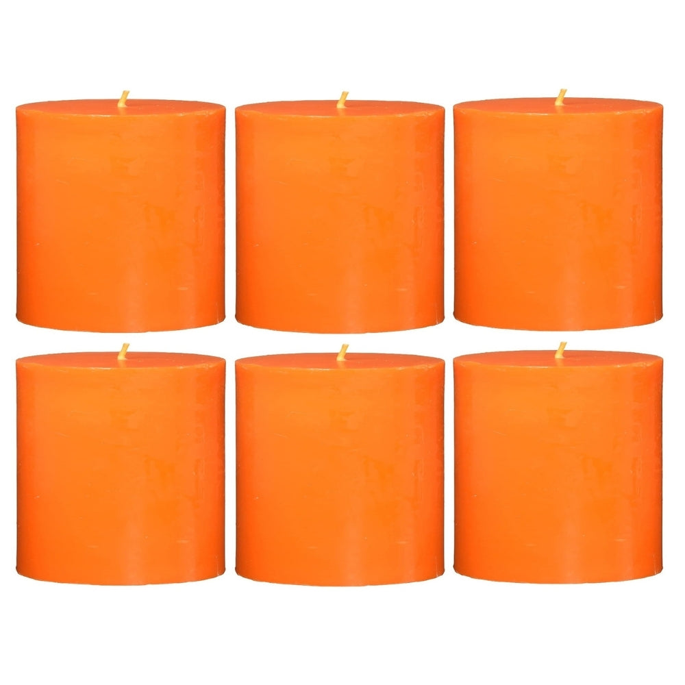 2 X 2 Inches Pillar Candles Set of 6 Orange