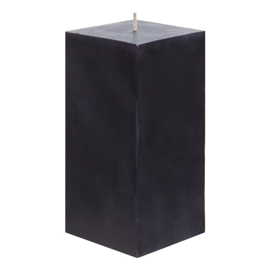 3X6 Inches Square Pillar Candle Black