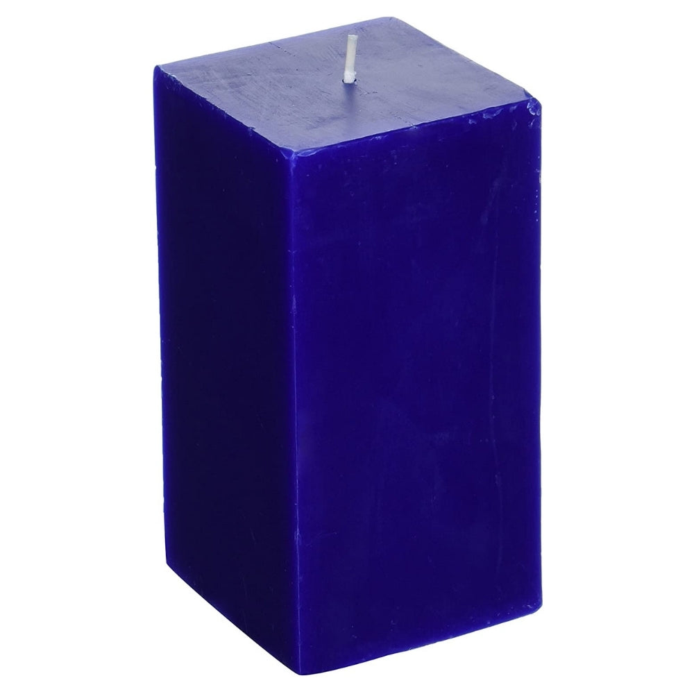 3X6 Inches Square Pillar Candle Blue