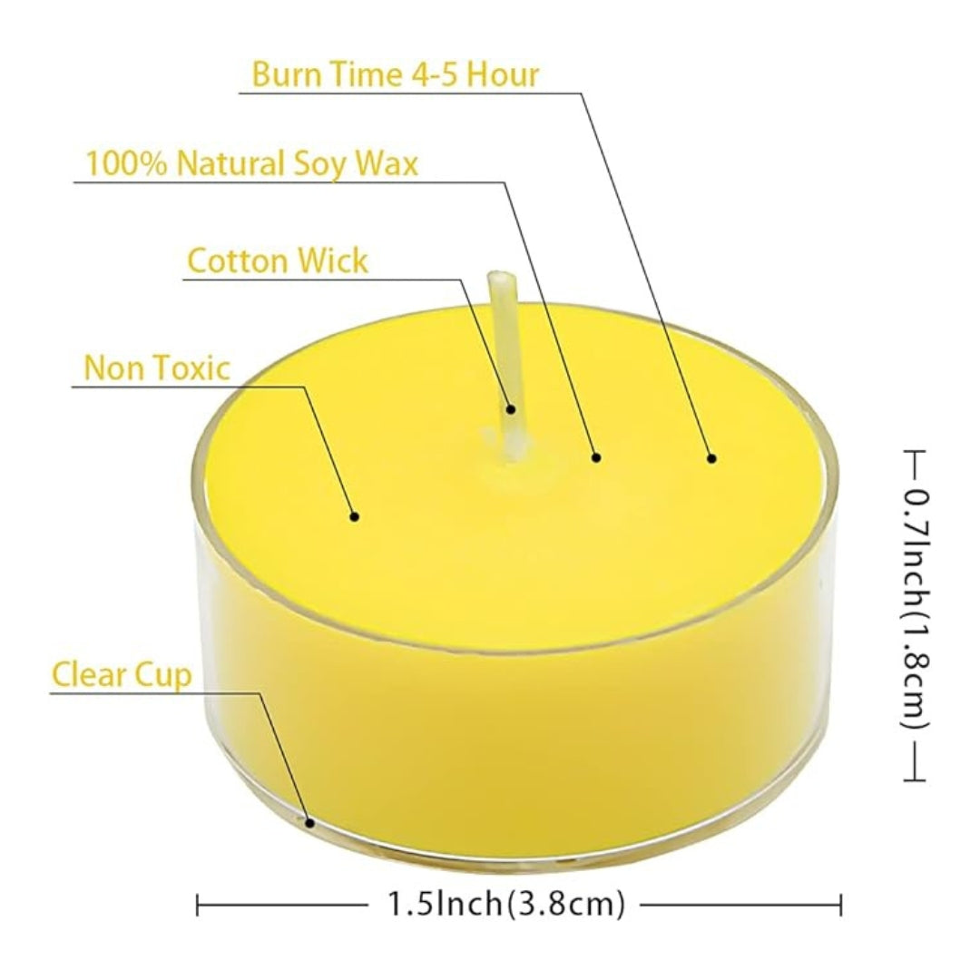 Lemon Yellow Mystic Flicker Tealights