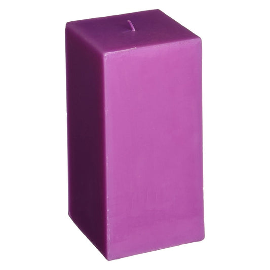 3X6 Inches Square Pillar Candle Purple