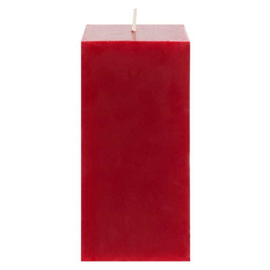 3X6 Inches Square Pillar Candle Red