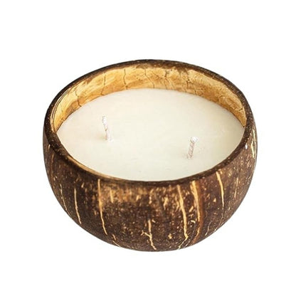 2 Wicks Coconut Shell Candle