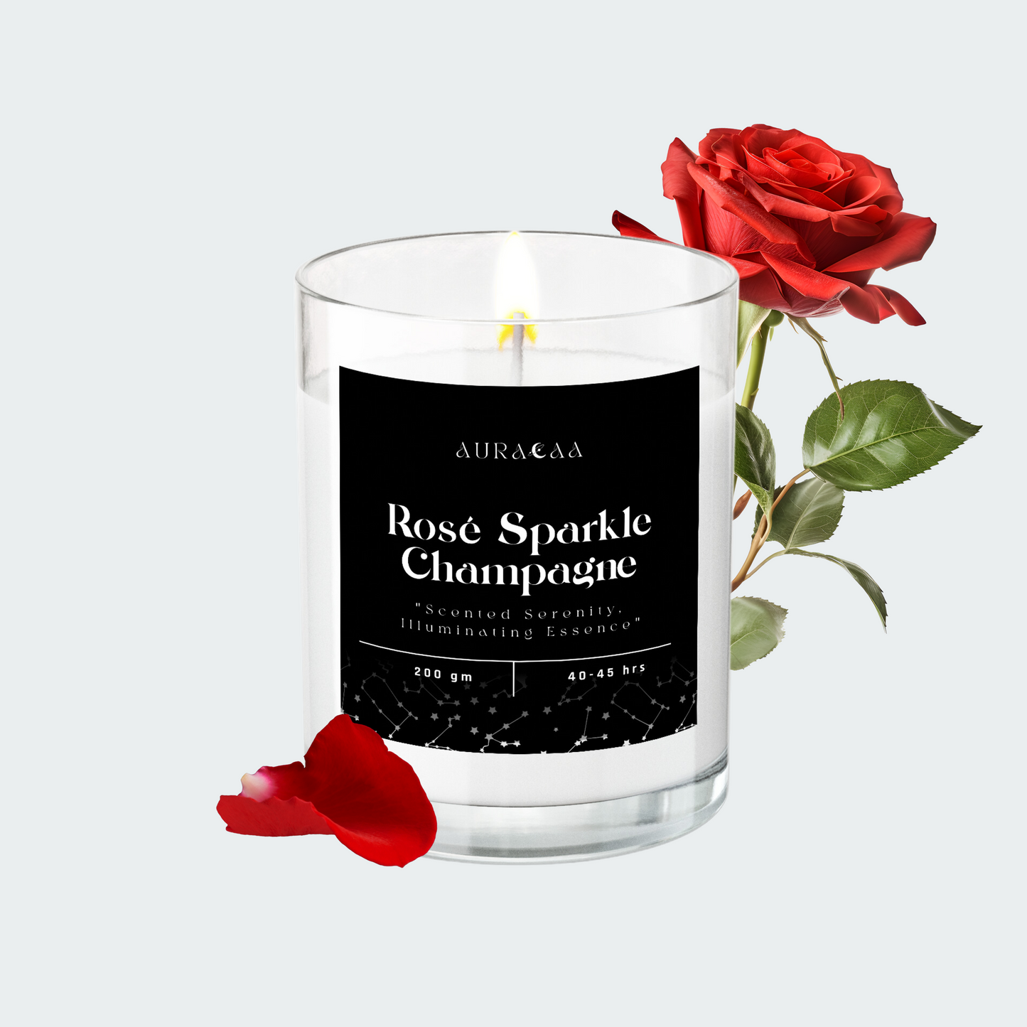 Rose Sparkle Champagne Signature Series Scented Jar Candle