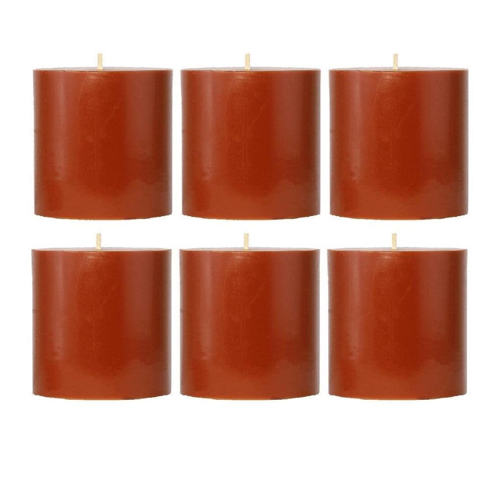 2 X 2 Inches Pillar Candles Set of 6 Dark Green