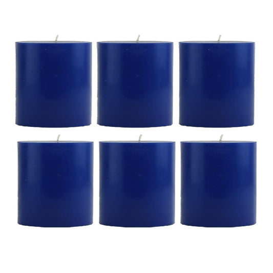 2 X 2 Inches Pillar Candles Set of 6 Blue