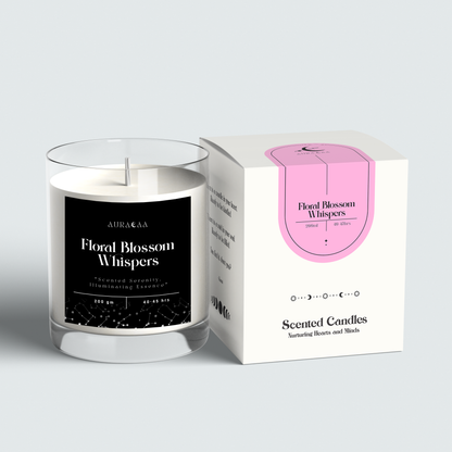 Floral Blossom Whispers Signature Series Scented Jar Candle