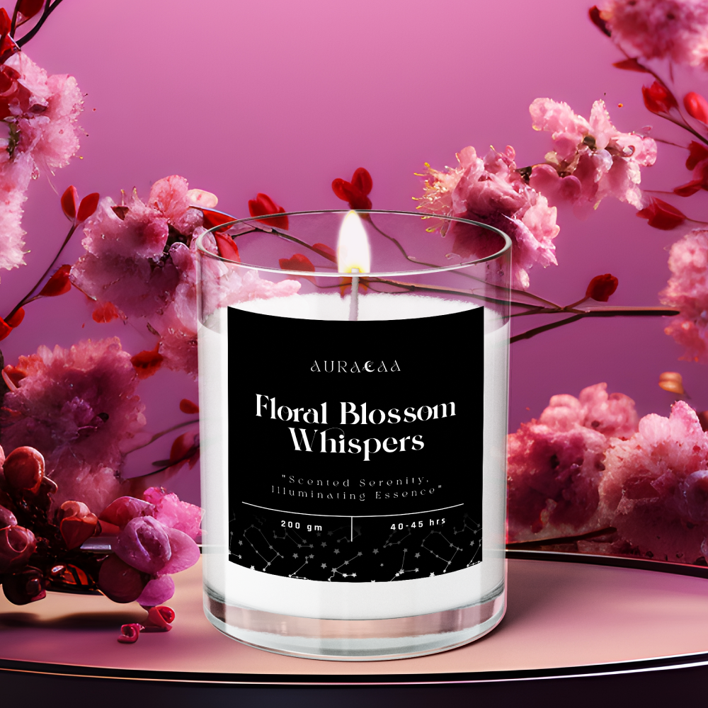 Floral Blossom Whispers Signature Series Scented Jar Candle