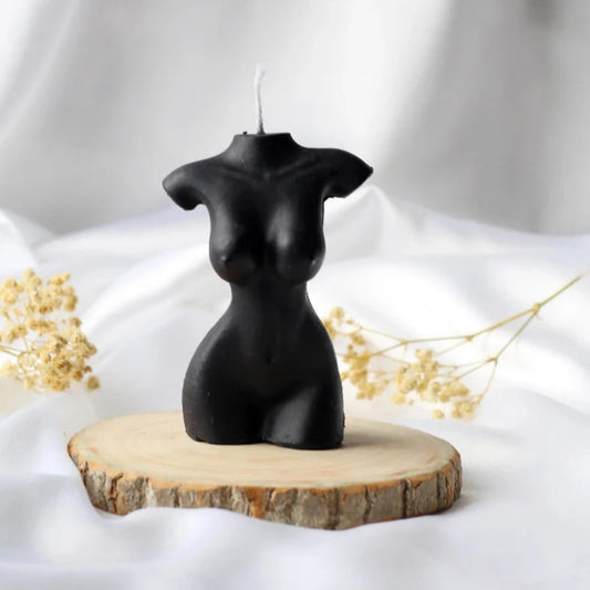 Black Female Torso Candle