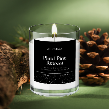 Plaid Pine Retreat Signature Series Scented Jar Candle