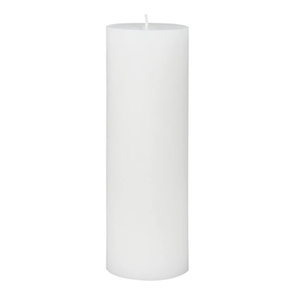 8 Inches Tower Pillar Candle White