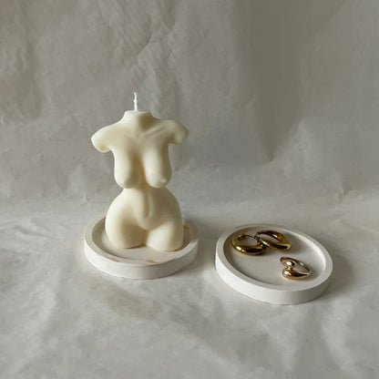 Set of 3 Female Torso Candles