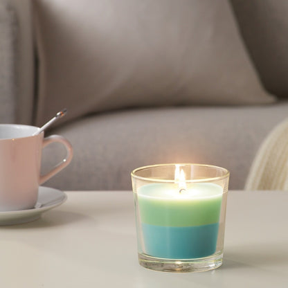 Blue and Green Mini Glass Candle 50gm