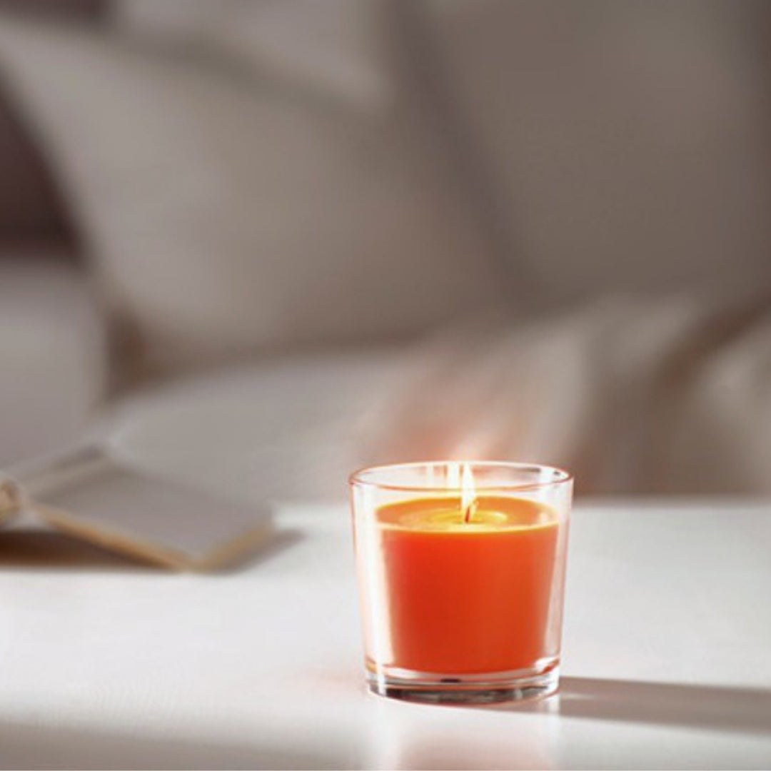 Orange Mini Glass Candle 50gm