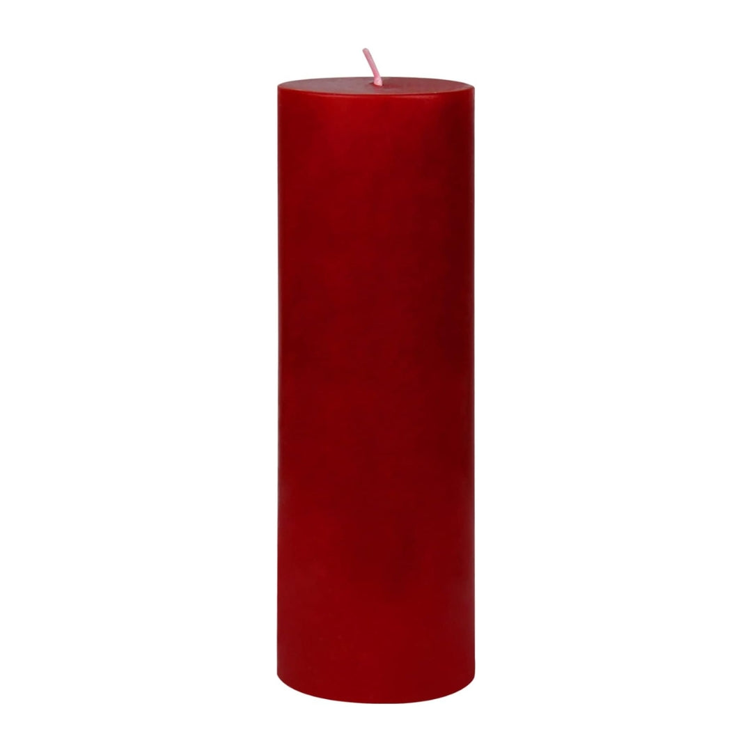 8 Inches Tower Pillar Candle Red