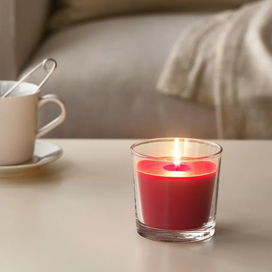 Red Mini Glass Candle 50gm