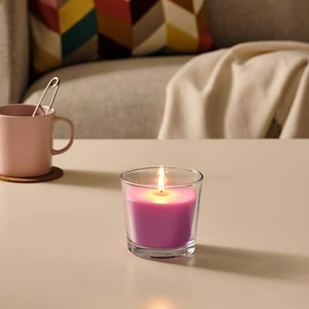 Pink Mini Glass Candle 50gm