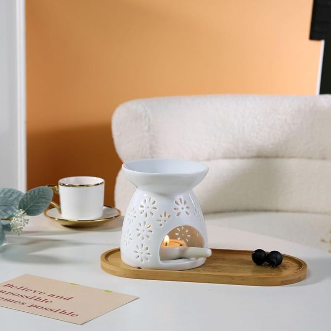 Set of 2 Serenity Ceramic Aroma Candle Diffuser