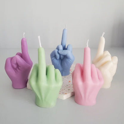 Set of 5 No-F Gesture Hand Candles