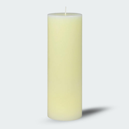 8 Inches Tower Pillar Candle Ivory