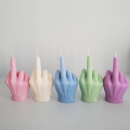 Set of 5 No-F Gesture Hand Candles