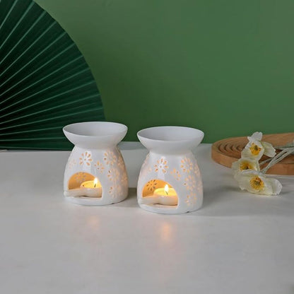 Set of 2 Serenity Ceramic Aroma Candle Diffuser