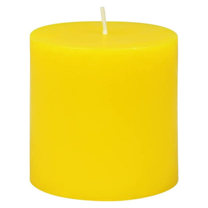 3X3 Inches Pillar Candle Yellow