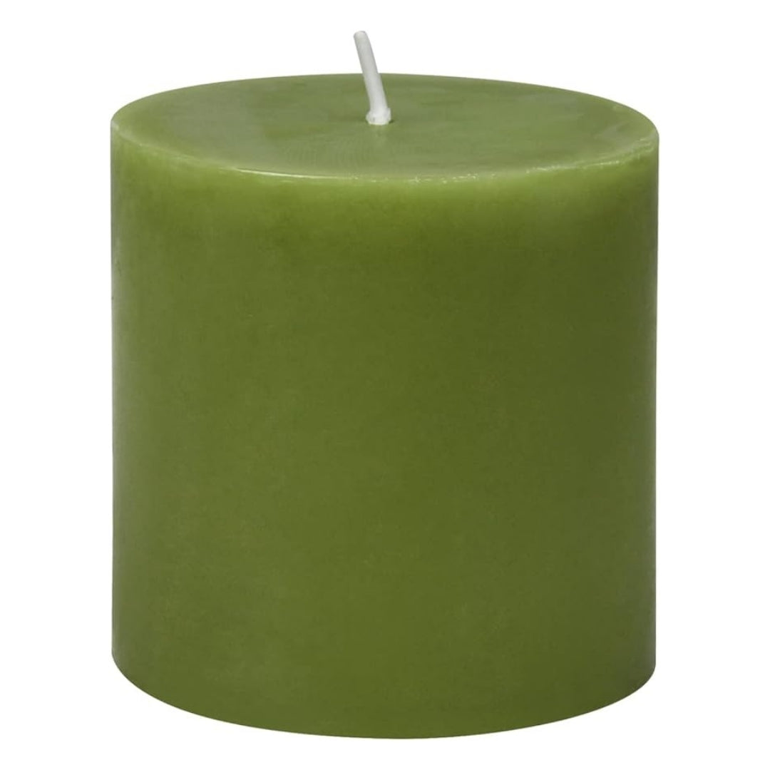 3X3 Inches Pillar Candle Sage Green