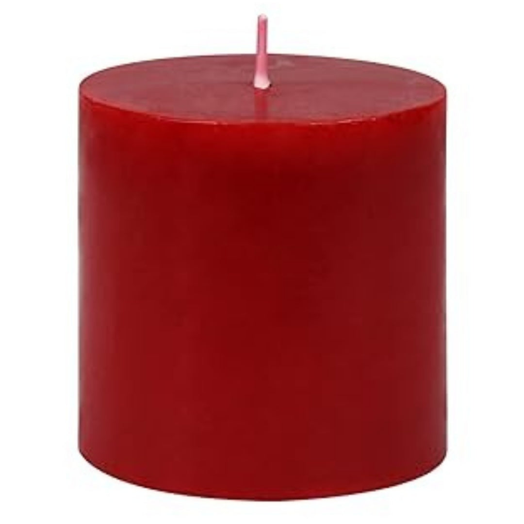 3X3 Inches Pillar Candle Red