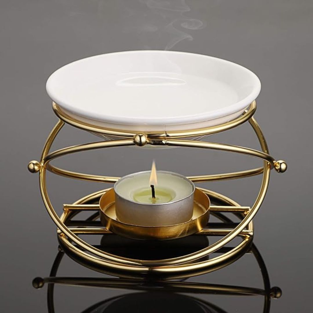 Ethereal Glow Metal Oil Burner Wax Melt Candle Diffuser