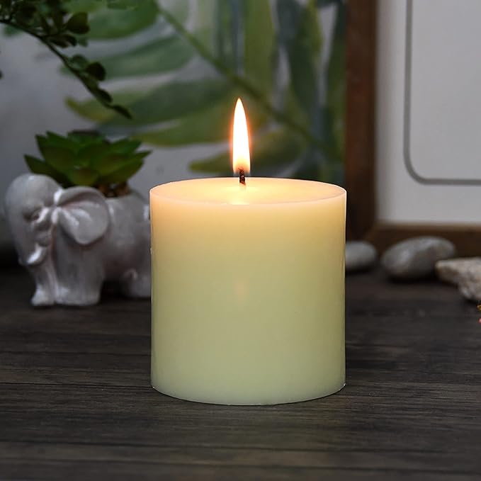 3X3 Inches Pillar Candle Ivory