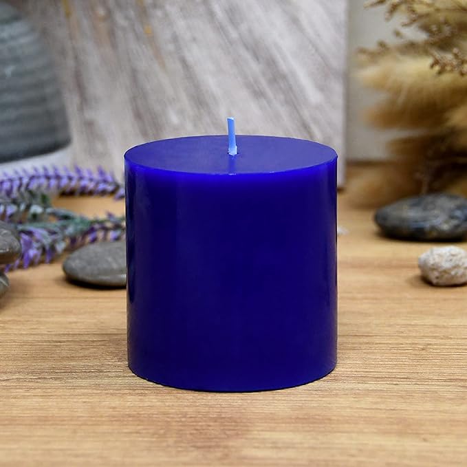 3X3 Inches Pillar Candle Blue