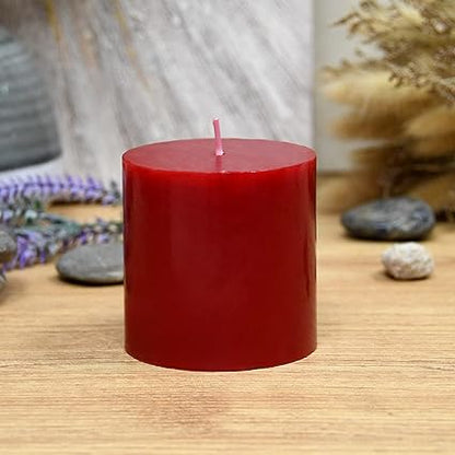 3X3 Inches Pillar Candle Red