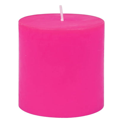 3X3 Inches Pillar Candle Pink