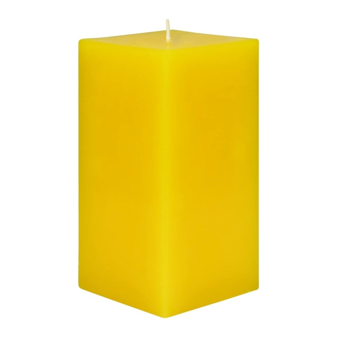 3X6 Inches Square Pillar Candle Yellow