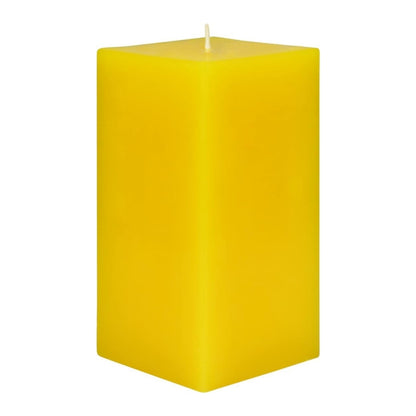 3X6 Inches Square Pillar Candle Yellow