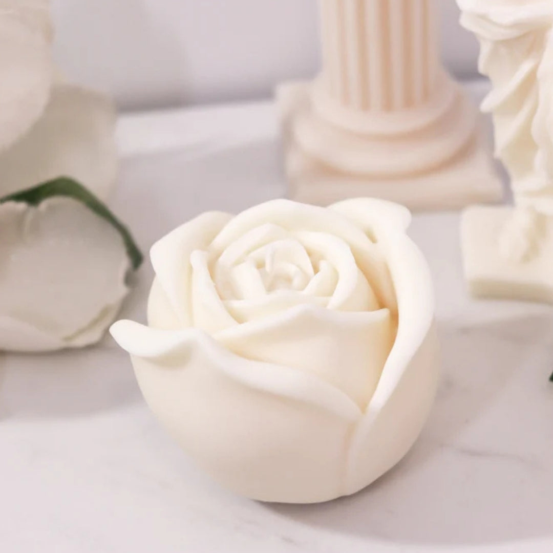 3D Rose Bud Flower Candle Pack of 2