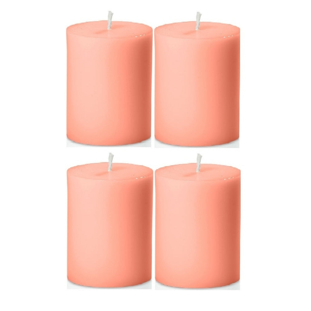 2 X 3 Inches Pillar Candles Set of 4 Peach