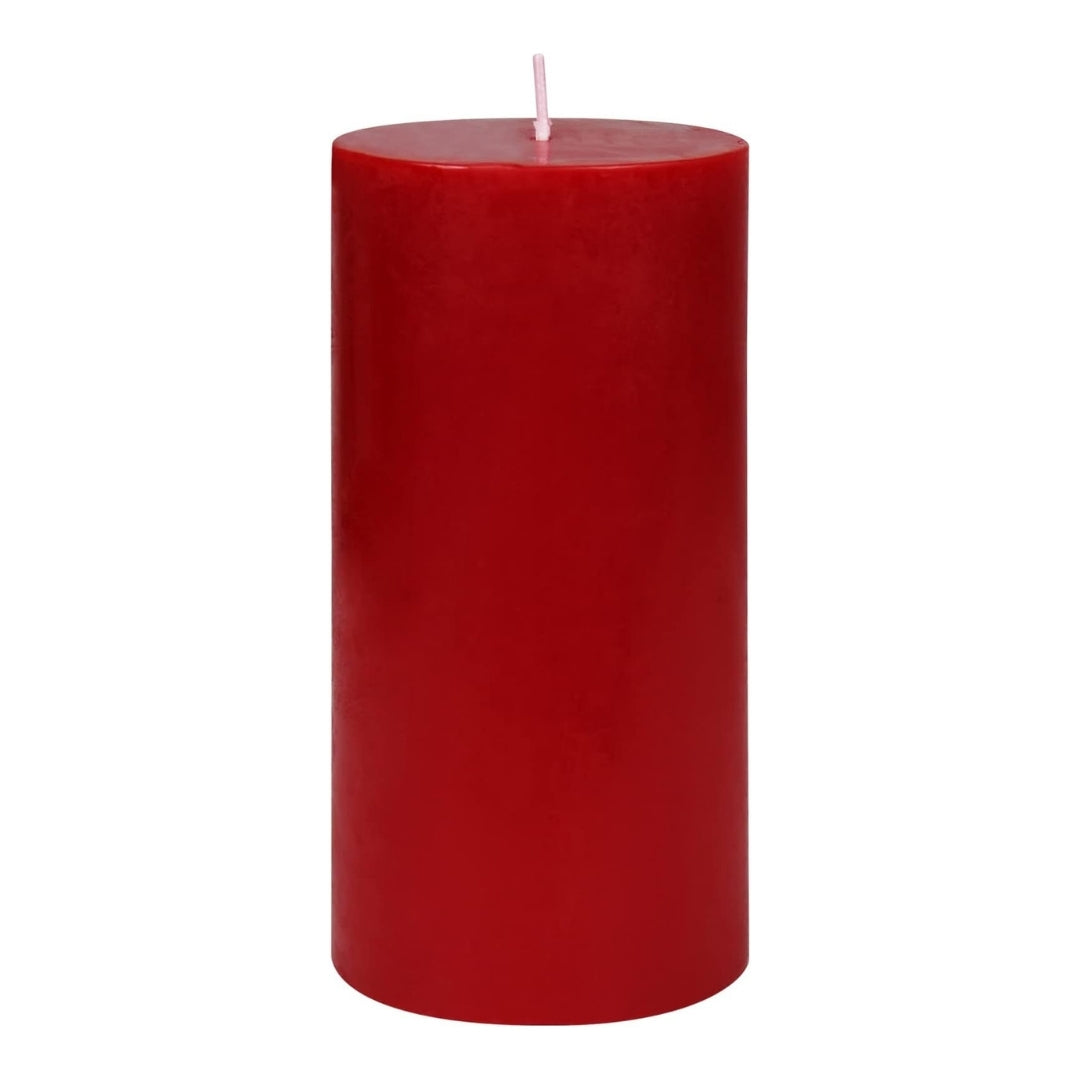 3X6 Inches Cylinder Pillar Candle Red