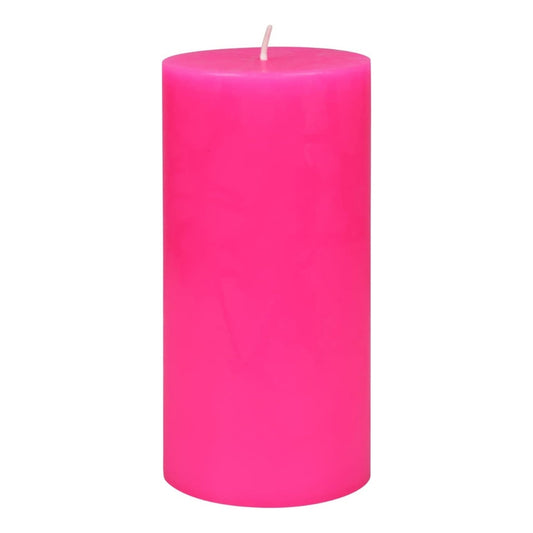 3X6 Inches Cylinder Pillar Candle Pink