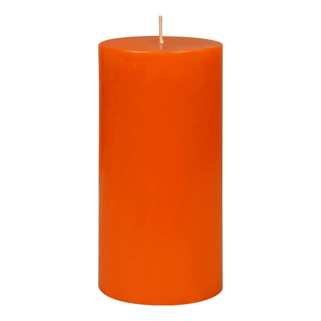 3X6 Inches Cylinder Pillar Candle Orange