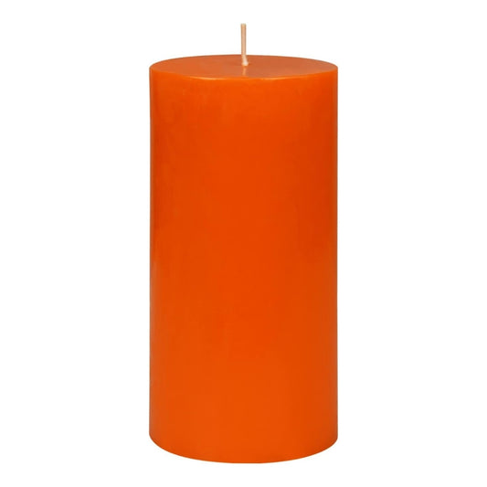 3X6 Inches Cylinder Pillar Candle Orange