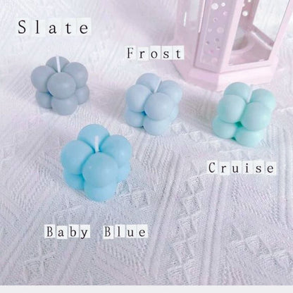 Set of 6 Assorted Colors Mini Bubble Candles