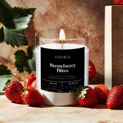 Strawberry Bliss Signature Series Scented Jar Candle