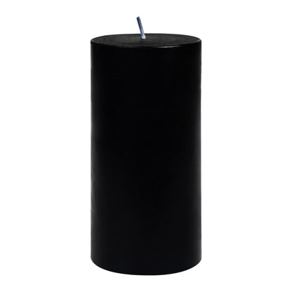 3X6 Inches Cylinder Pillar Candle Black