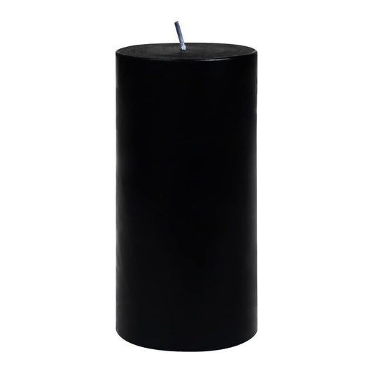 3X6 Inches Cylinder Pillar Candle Black