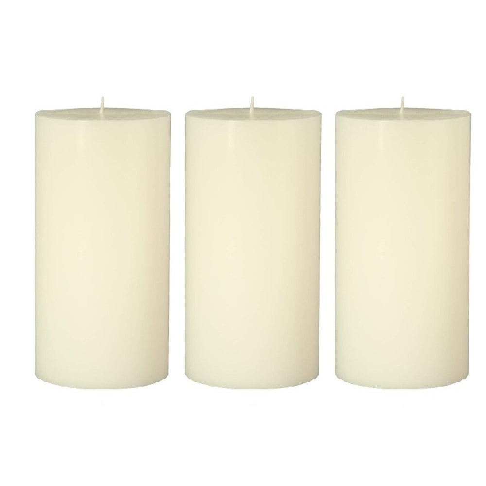 4 X 2 Inches Pillar Candles Set of 3 Ivory