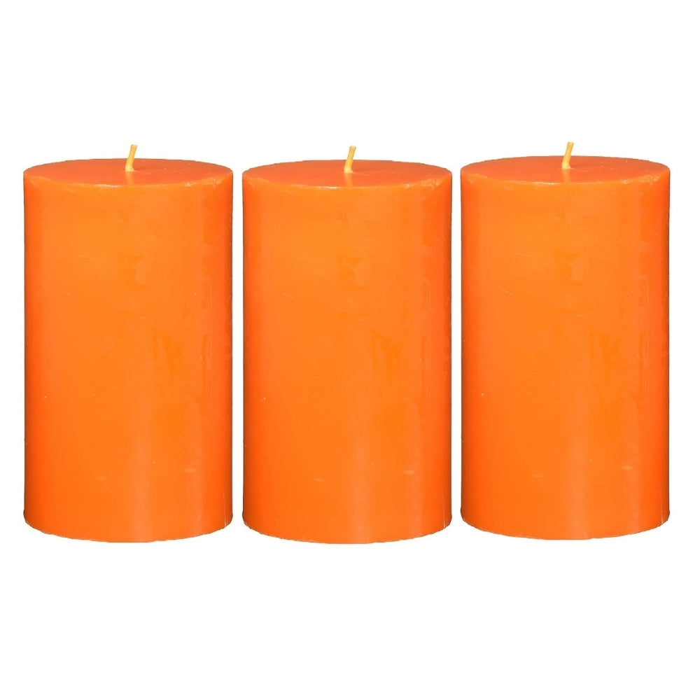 4 X 2 Inches Pillar Candles Set of 3 Orange