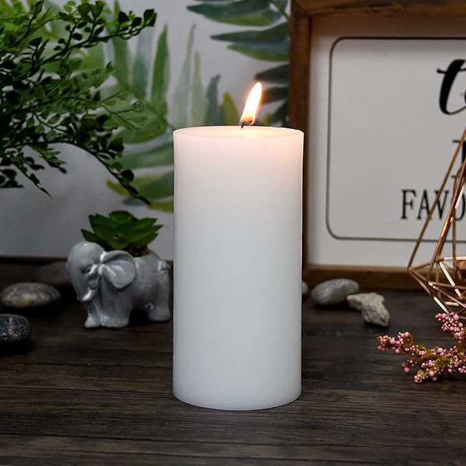 3X6 Inches Cylinder Pillar Candle White